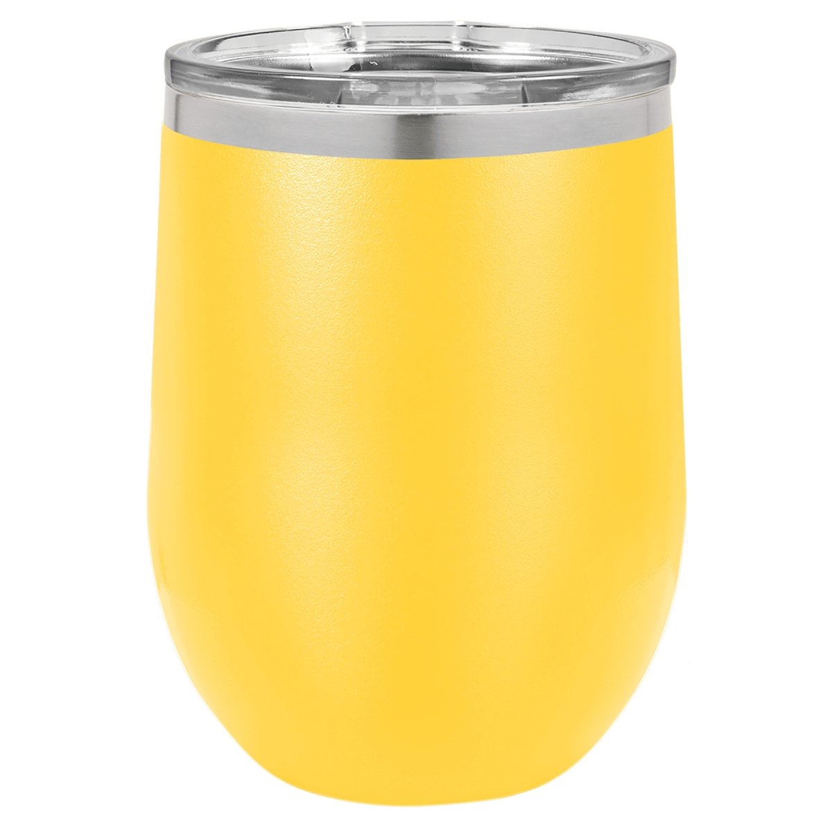 12oz. Stainless Steel & Powder Coated Custom Engraved Stemless Wine Tumbler with Lid - The Luua Company