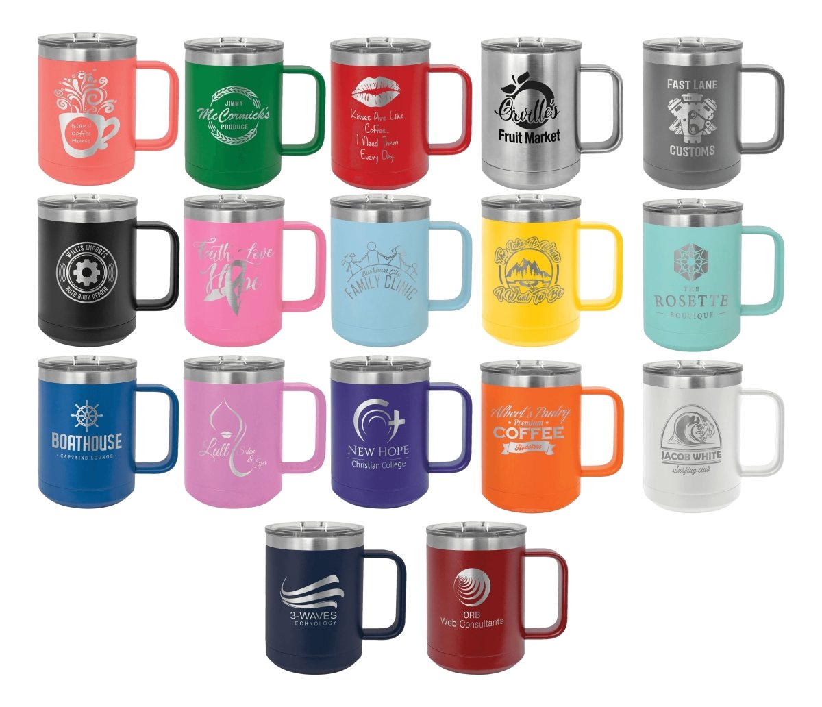 15 oz. Customizable Coffee Vacuum Insulated Mug with Slider Lid - The Luua Company