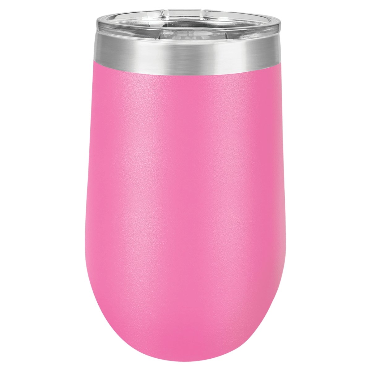 16oz. Stainless Steel & Powder Coated Custom Engraved Stemless Wine Tumbler with Lid - The Luua Company