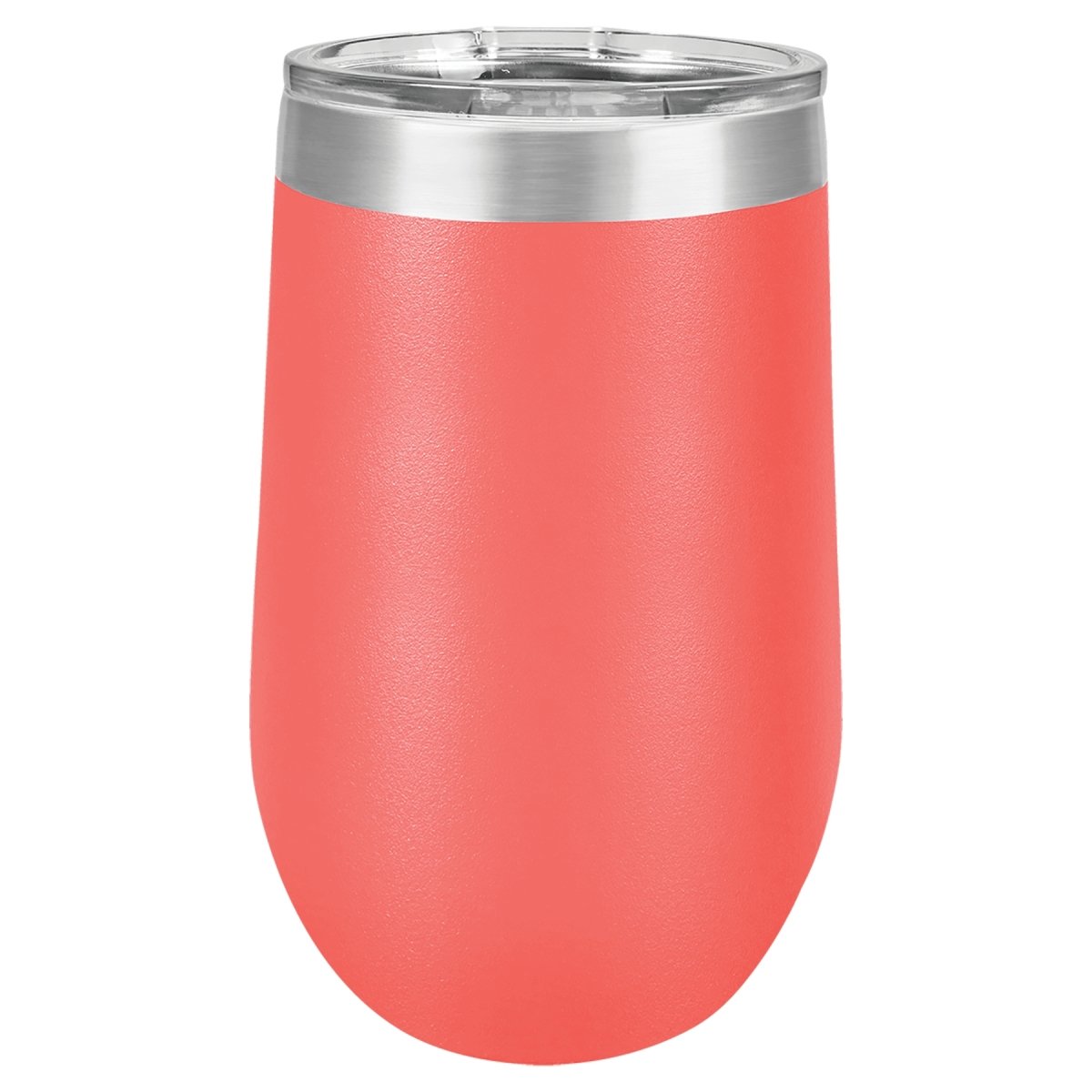 16oz. Stainless Steel & Powder Coated Custom Engraved Stemless Wine Tumbler with Lid - The Luua Company