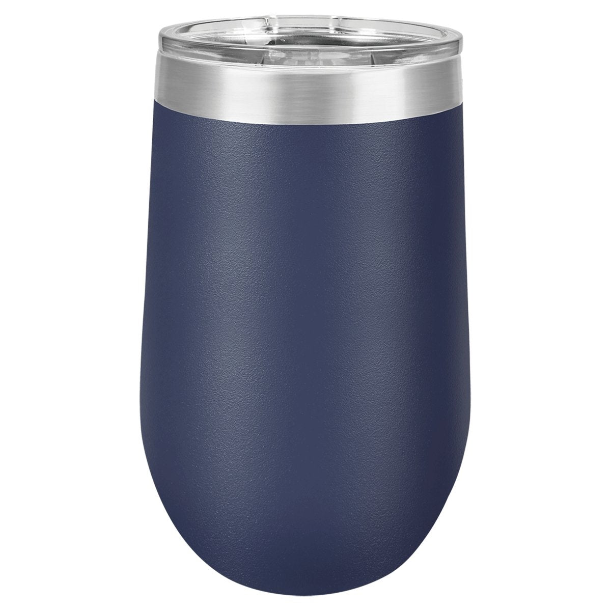 16oz. Stainless Steel & Powder Coated Custom Engraved Stemless Wine Tumbler with Lid - The Luua Company