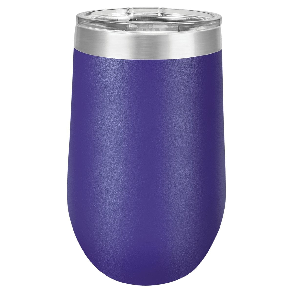 16oz. Stainless Steel & Powder Coated Custom Engraved Stemless Wine Tumbler with Lid - The Luua Company