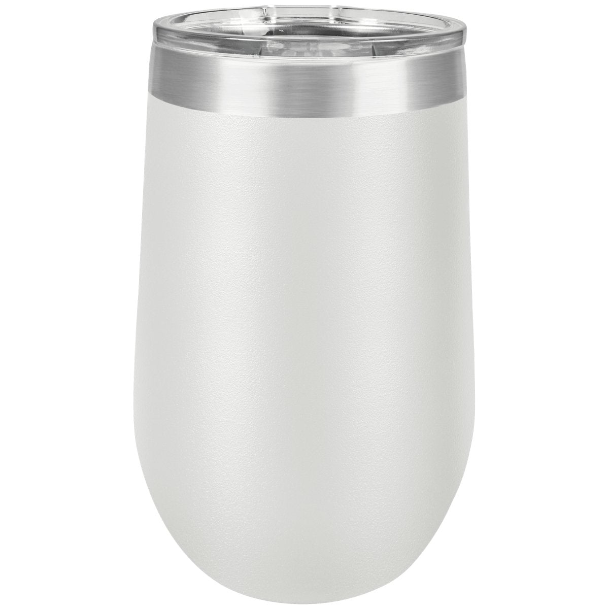 16oz. Stainless Steel & Powder Coated Custom Engraved Stemless Wine Tumbler with Lid - The Luua Company