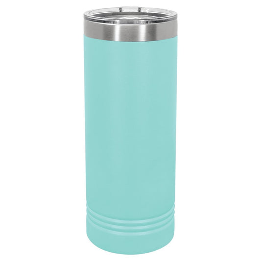 22oz Skinny Custom Engraved Stainless & Powder Coated Tumbler - The Luua Company