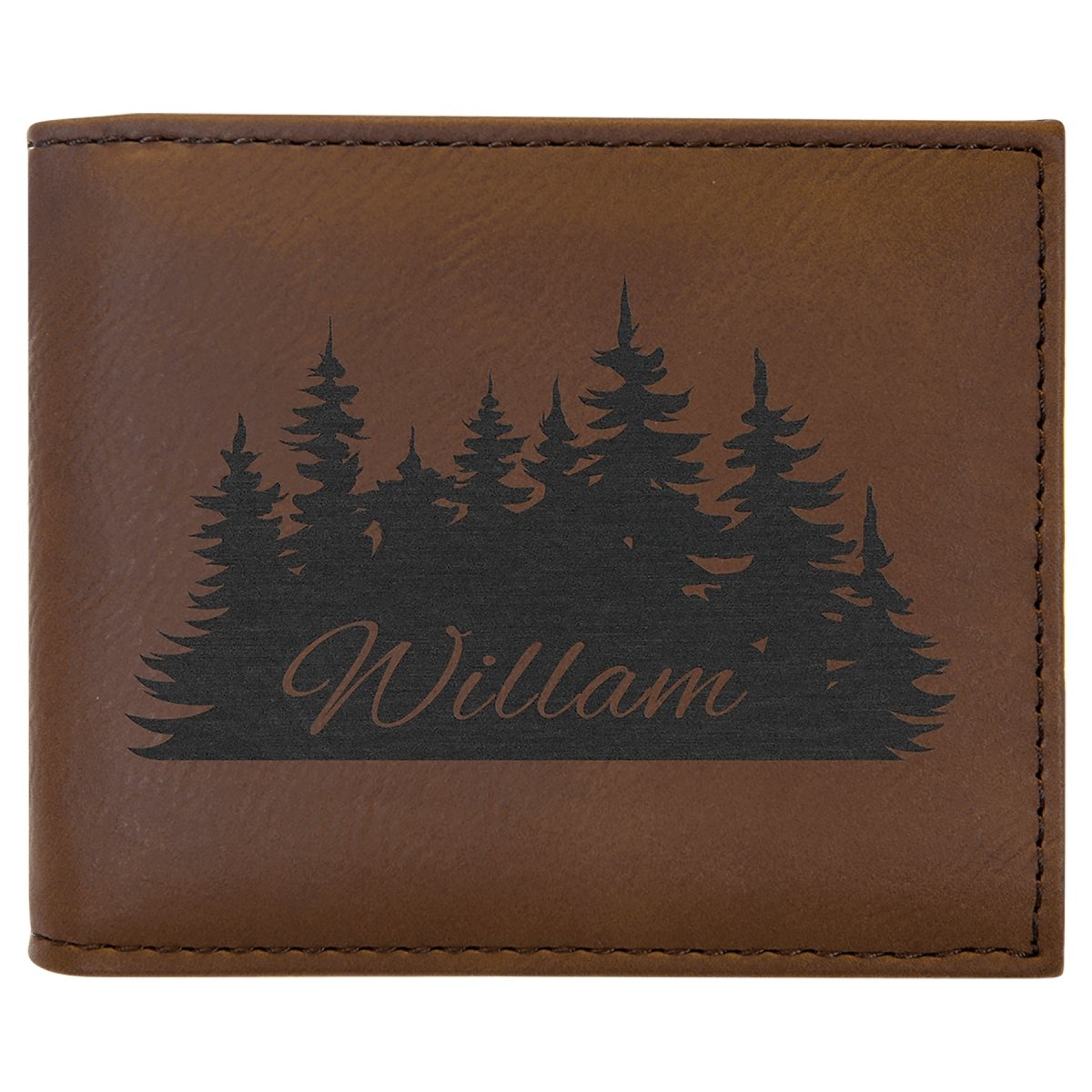 Custom Engraved Leatherette Bi-fold Wallet with Flip ID - The Luua Company