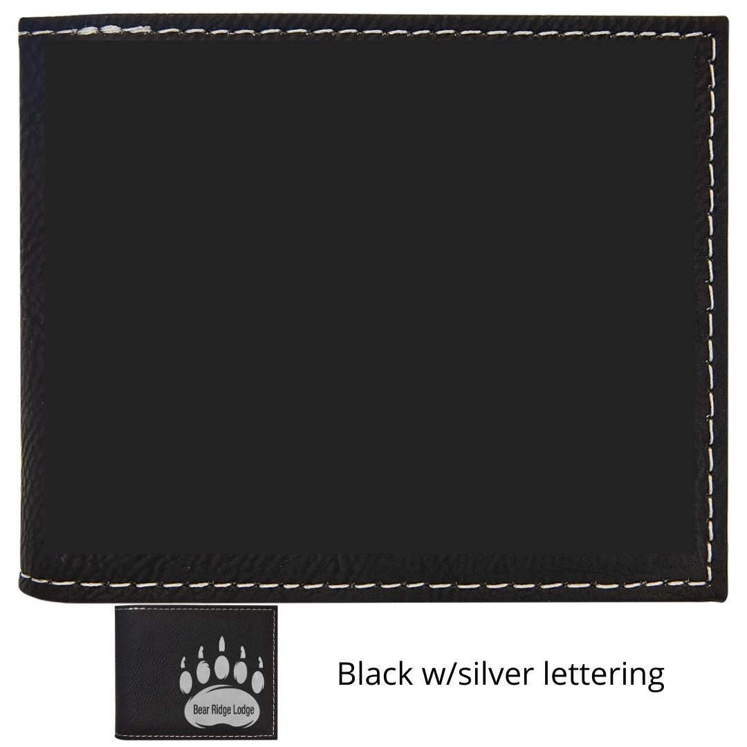 Custom Engraved Leatherette Bi-fold Wallet with Flip ID - The Luua Company