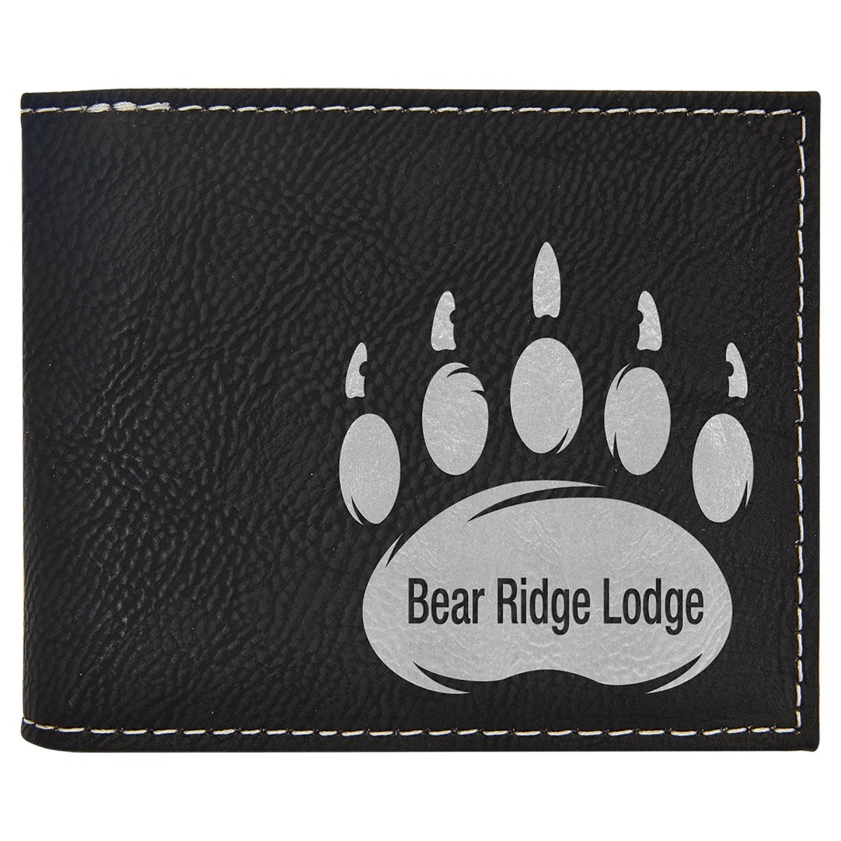Custom Engraved Leatherette Bi-fold Wallet with Flip ID - The Luua Company