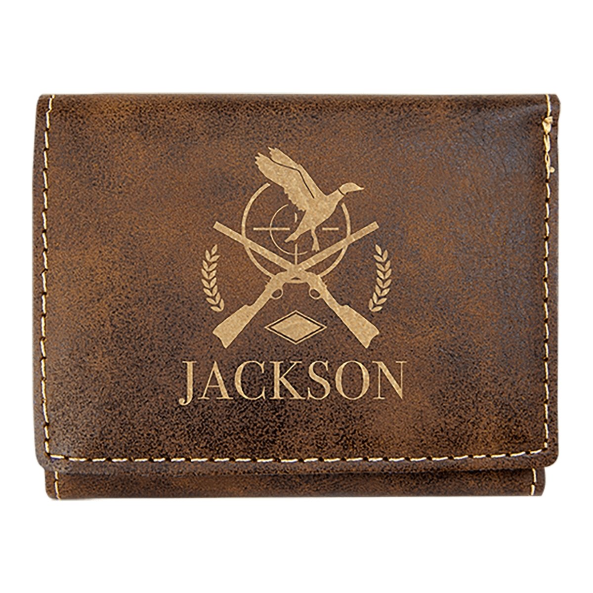 Custom Engraved Leatherette Tri-fold Wallet - The Luua Company
