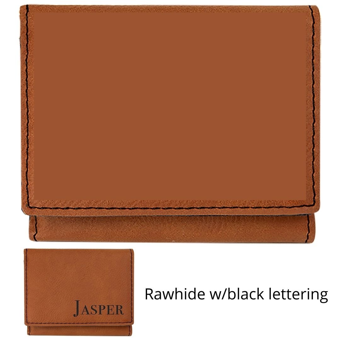 Custom Engraved Leatherette Tri-fold Wallet - The Luua Company
