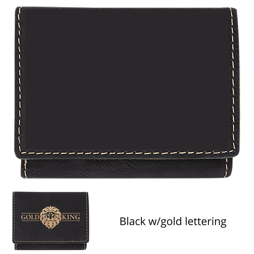 Custom Engraved Leatherette Tri-fold Wallet - The Luua Company
