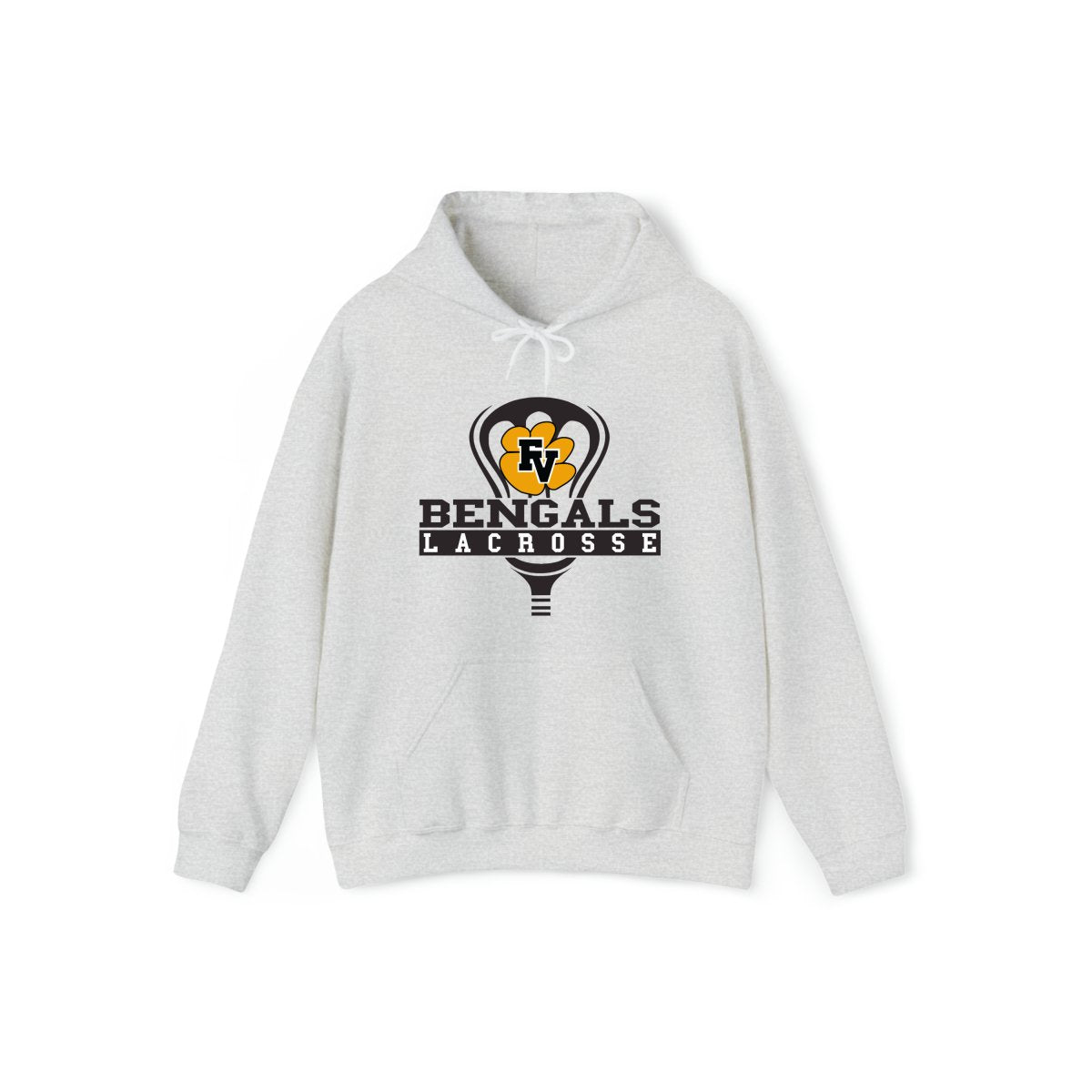 FVHS Bengals Lax Hoodie (ash/black logo) - The Luua Company
