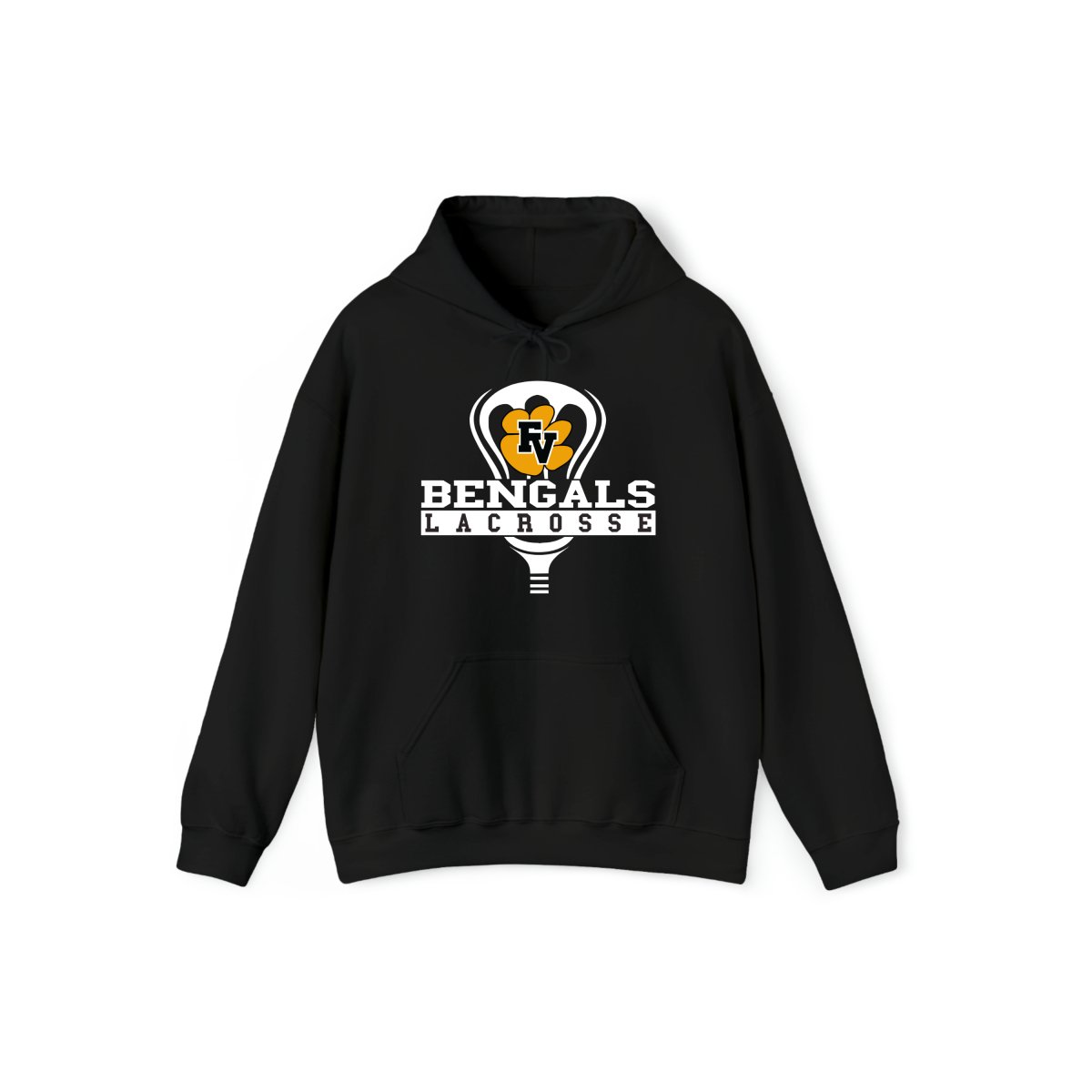 FVHS Bengals Lax Hoodie (black/white logo) - The Luua Company
