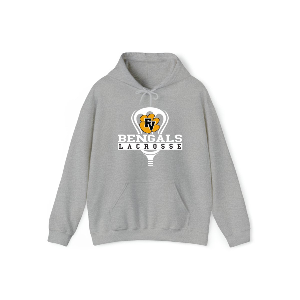FVHS Bengals Lax Hoodie (sport grey/white logo) - The Luua Company