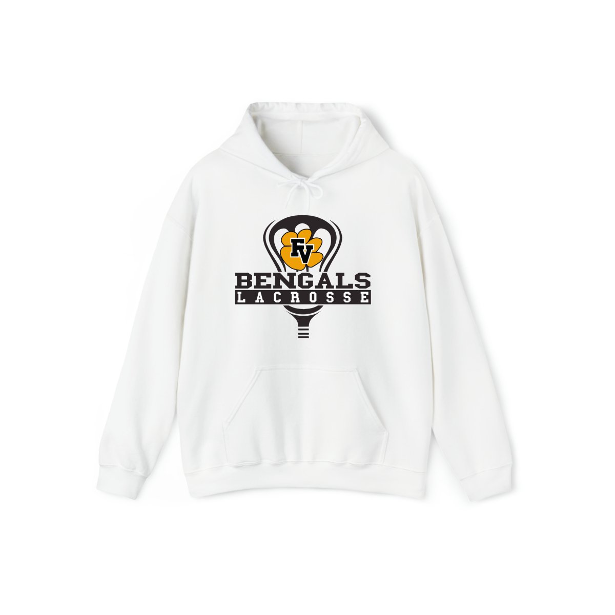FVHS Bengals Lax Hoodie (white/black logo) - The Luua Company