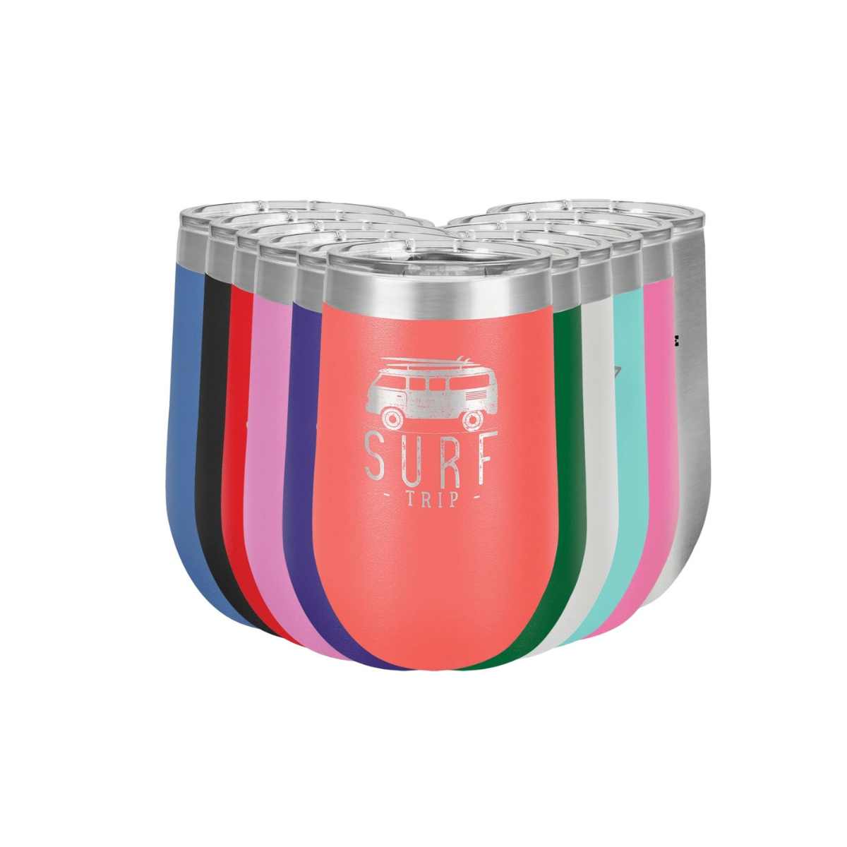 Old Bridge Knights 16oz. Stainless Steel & Powder Coated Custom Engraved Stemless Wine Tumbler with Lid - The Luua Company