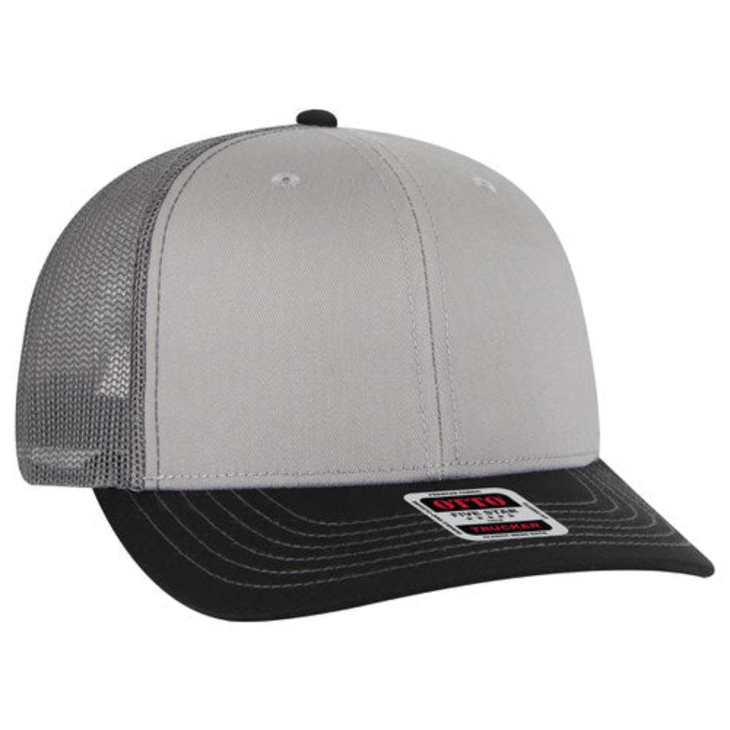 OTTO - 6 Panel Mid Profile Mesh Back Trucker Hat - The Luua Company