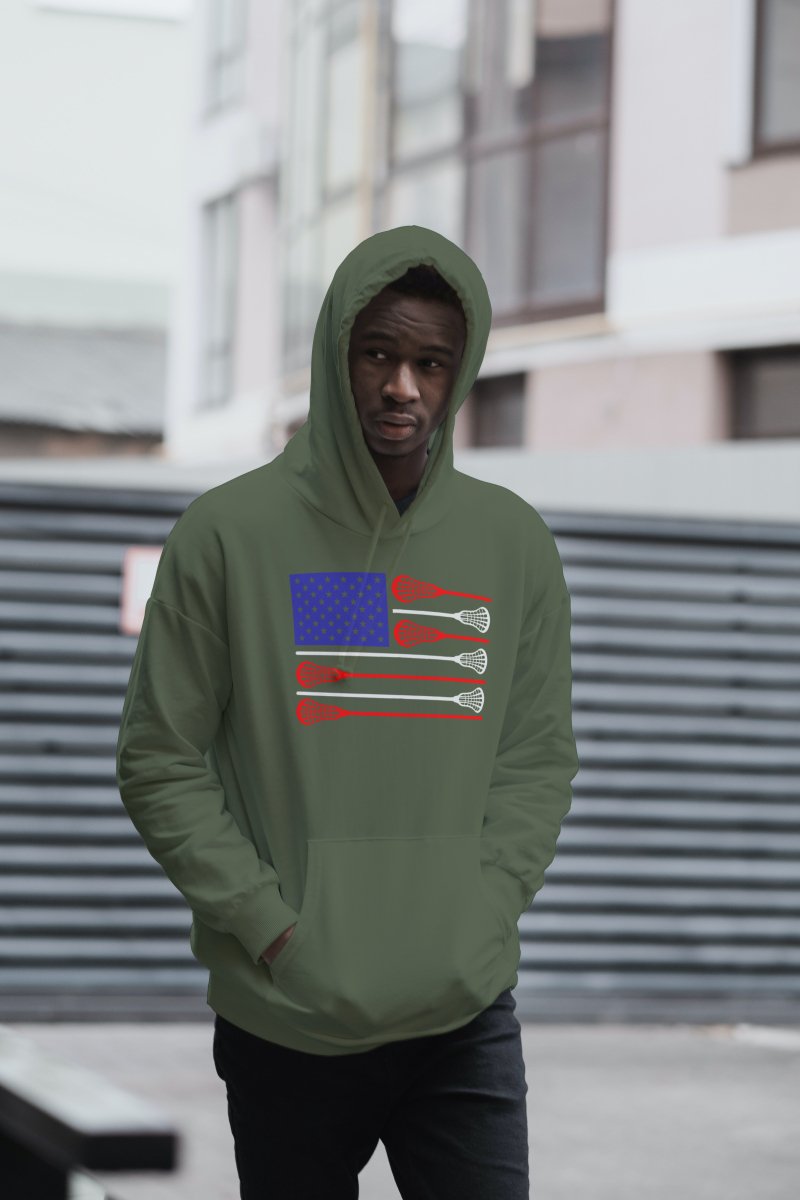 USA Flag Lax Hoodie - The Luua Company