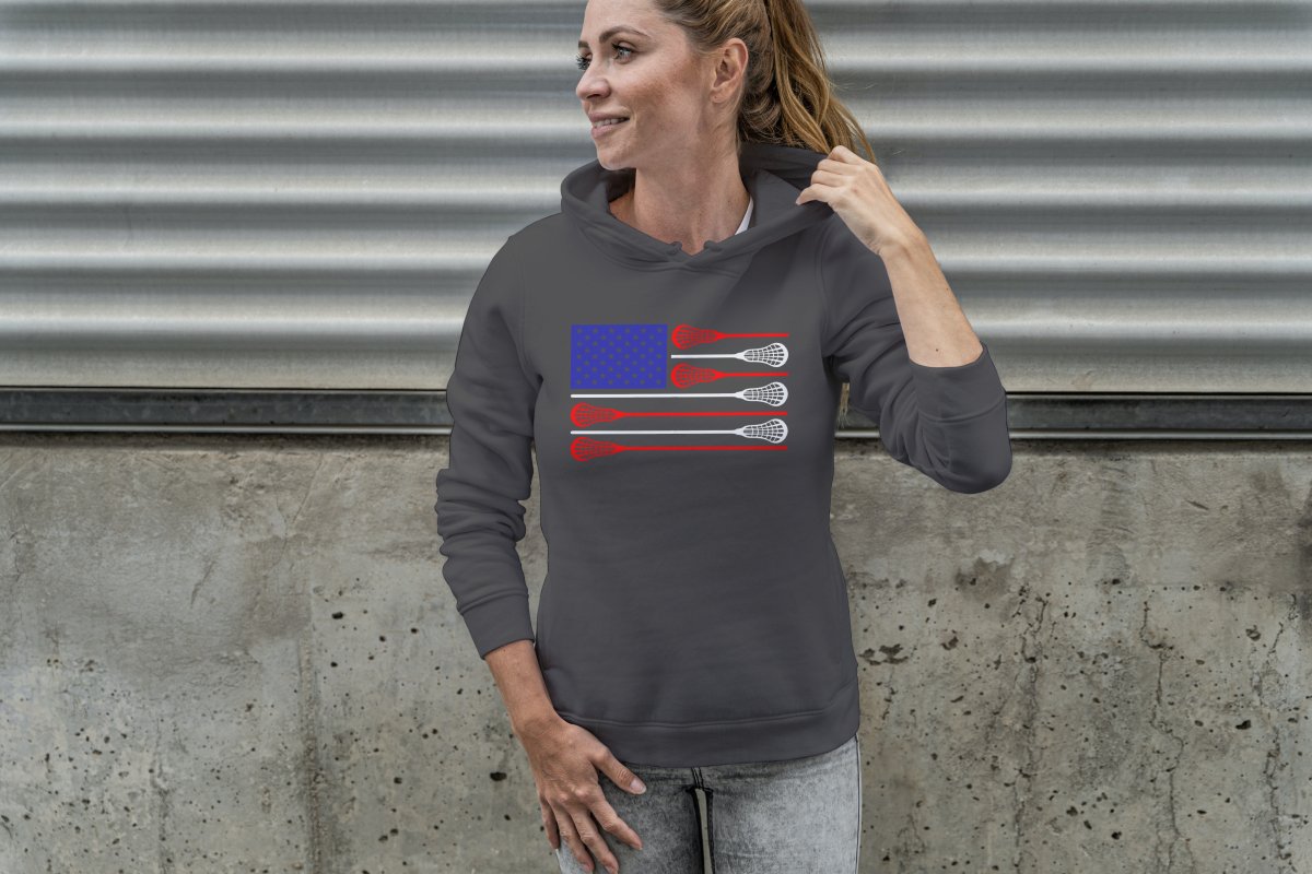 USA Flag Lax Hoodie - The Luua Company
