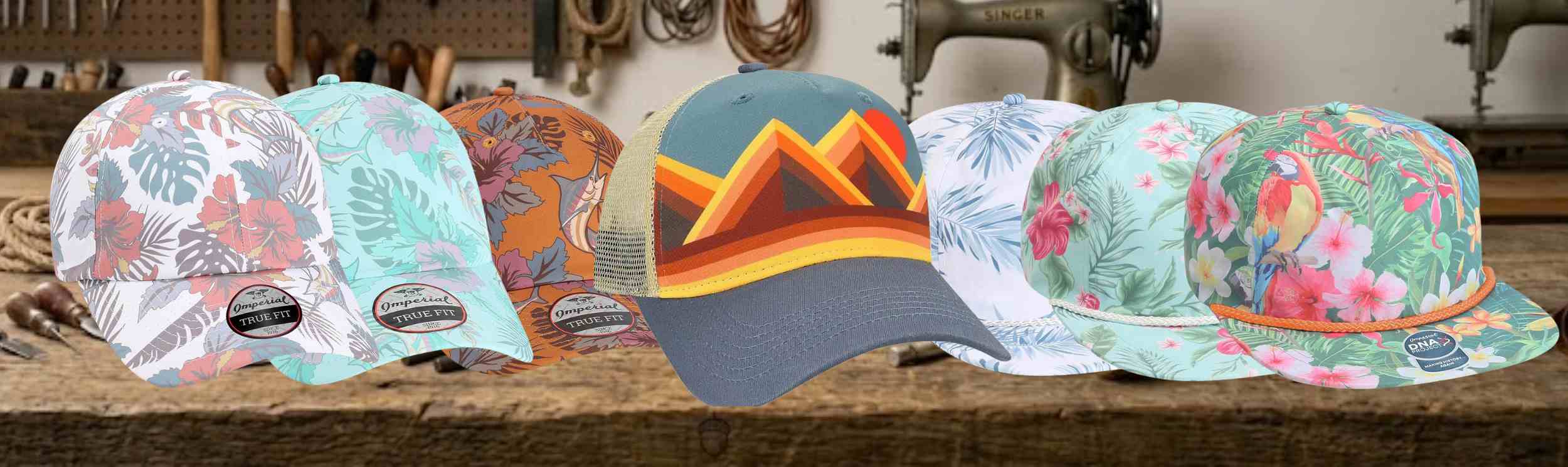 The Bold & Patterned Collection | Vibrant Custom Leather Patch Hats