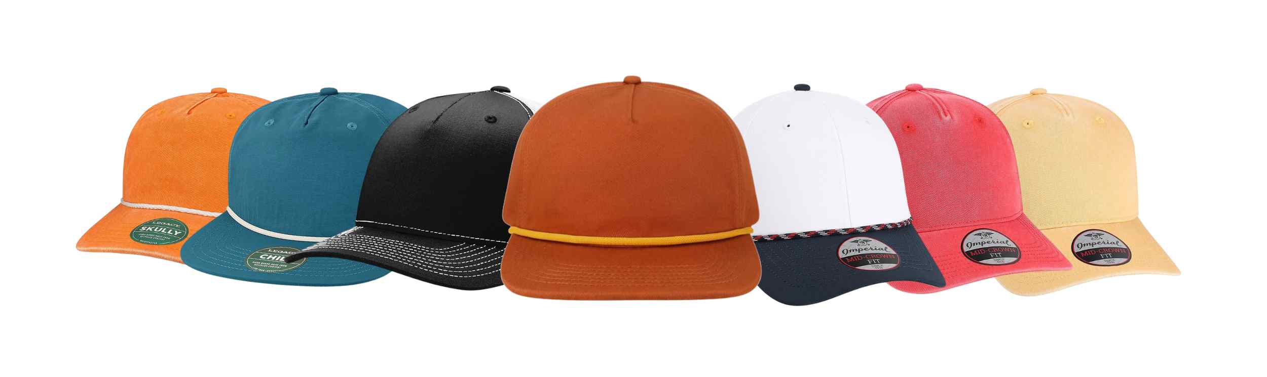 Custom 5-Panel Hats | Seamless Leather Patch Headwear - The Luua Company