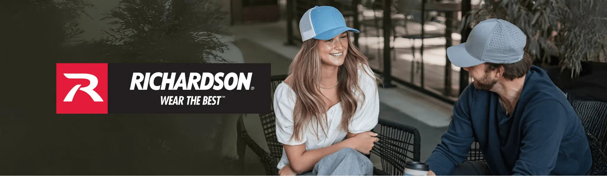 Selection of Custom Richardson Trucker Hats with Leather Patches