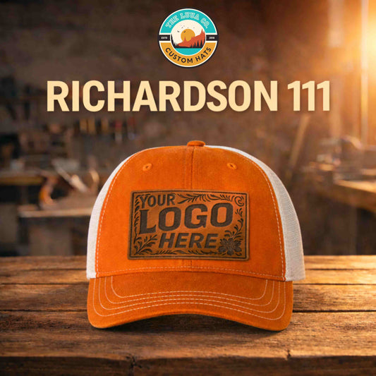 Custom Richardson 111 | Garment Washed | Leather Patch Hats