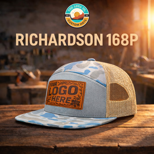 Custom Richardson 168P - 7-Panel Flat Bill Camo Trucker Hat