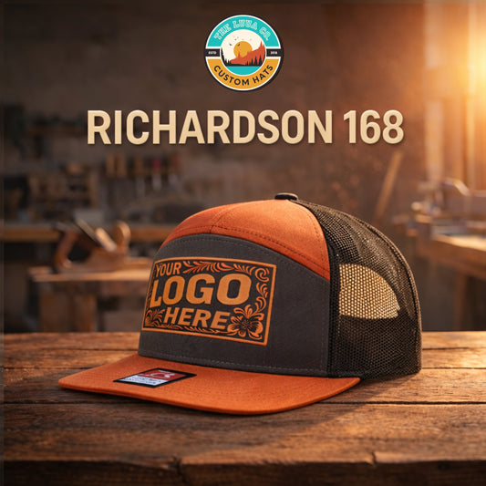 Custom Richardson 168 - 7-Panel Flat Bill Trucker Hat