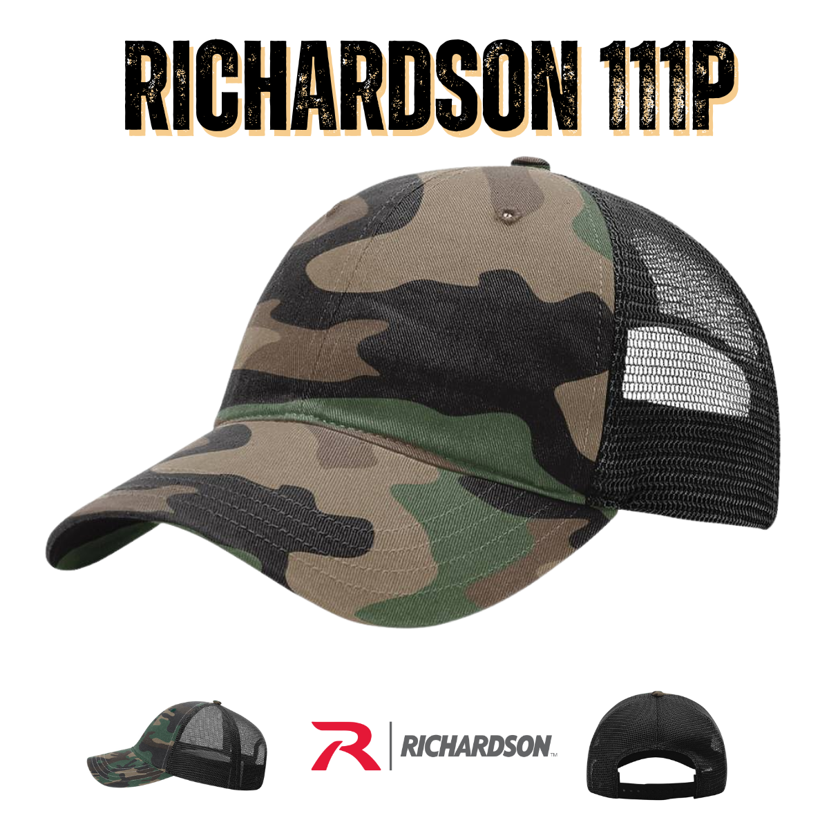 Custom Richardson 111P | Garment Washed Trucker Hat