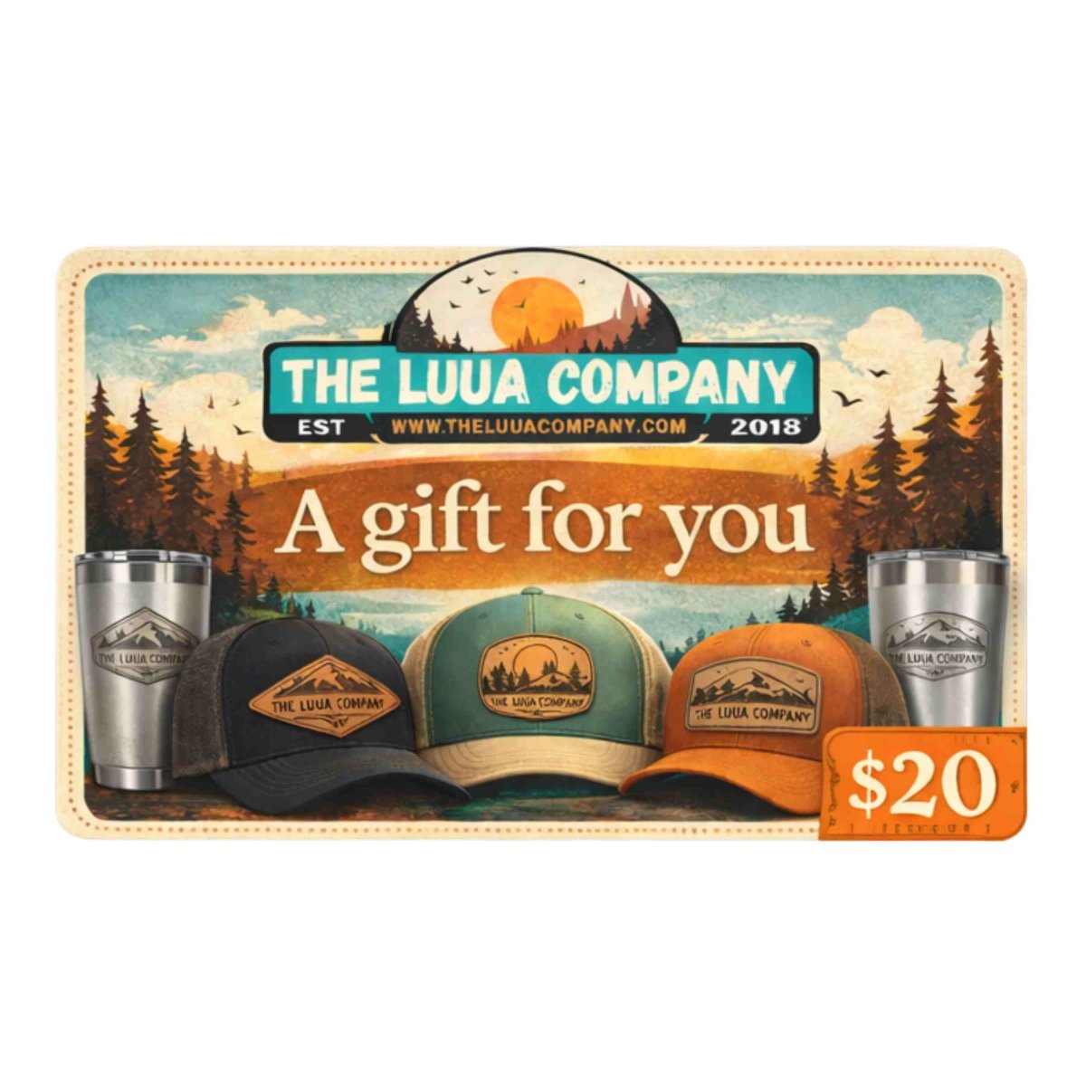 Digital Gift Card | Instant Custom Gear & Leather Patch Hat Credit - $20.00- The Luua Company