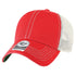 Custom '47 Brand Trawler Hat | Personalized Leather Patch "Relaxed Fit" Trucker in Red/ Stone - The Luua Company