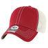 Custom '47 Brand Trawler Hat | Personalized Leather Patch "Relaxed Fit" Trucker in Red/ Stone - The Luua Company