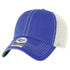 Custom '47 Brand Trawler Hat | Personalized Leather Patch "Relaxed Fit" Trucker in Royal/ Stone - The Luua Company