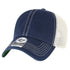 Custom '47 Brand Trawler Hat | Personalized Leather Patch "Relaxed Fit" Trucker in Navy/ stone - The Luua Company