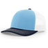 Patriot Edition Richardson 112 trucker with PVC patches in Columbia Blue/White/Navy - The Luua Company