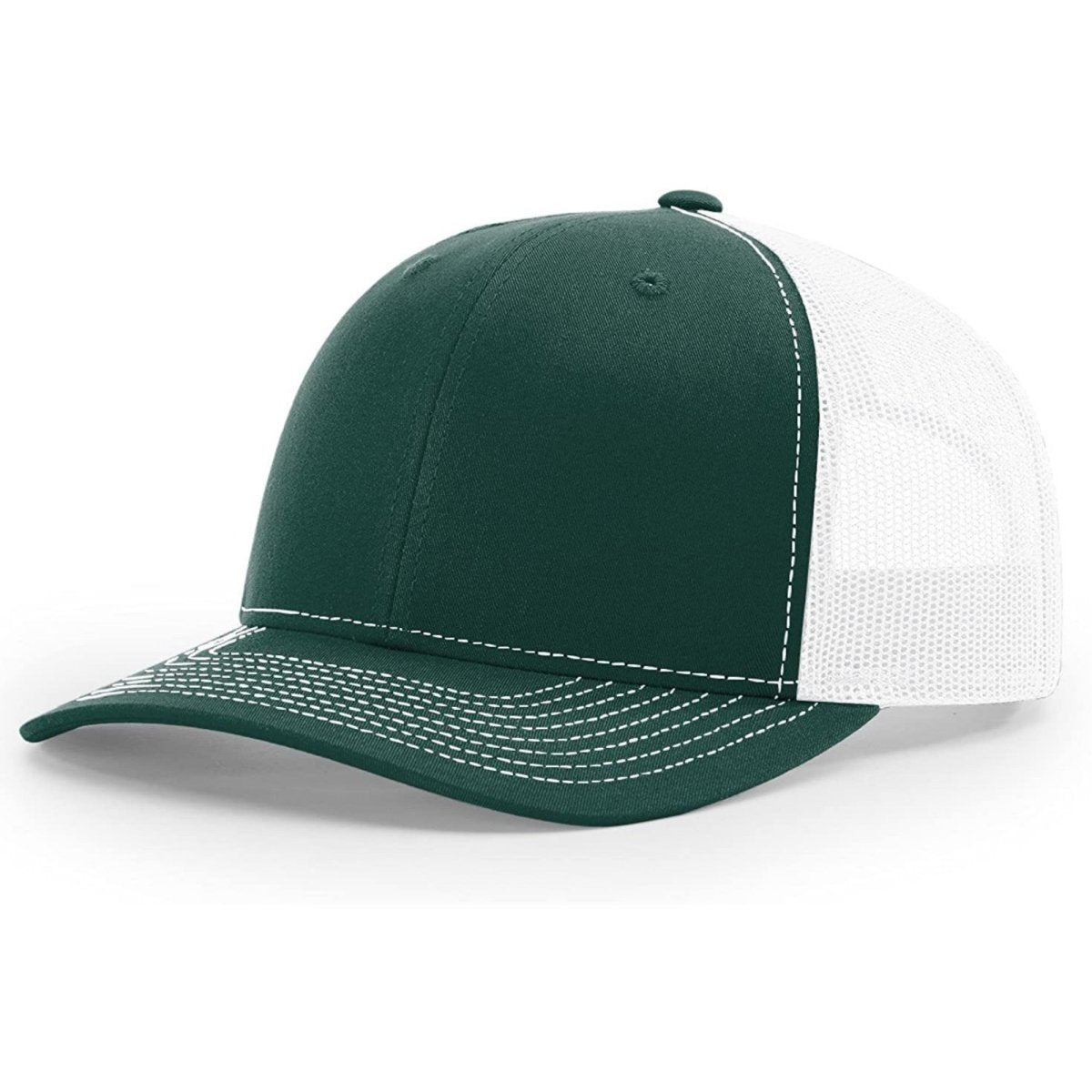 Patriot Edition Richardson 112 trucker with PVC patches in Dark Green/White - The Luua Company