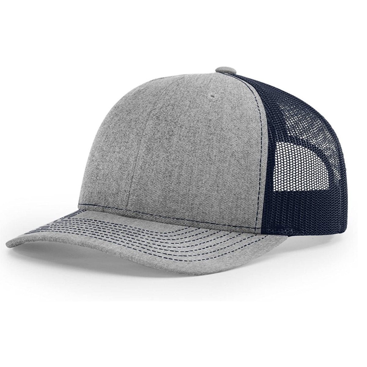Patriot Edition Richardson 112 trucker with PVC patches in Heather Grey/Black - The Luua Company