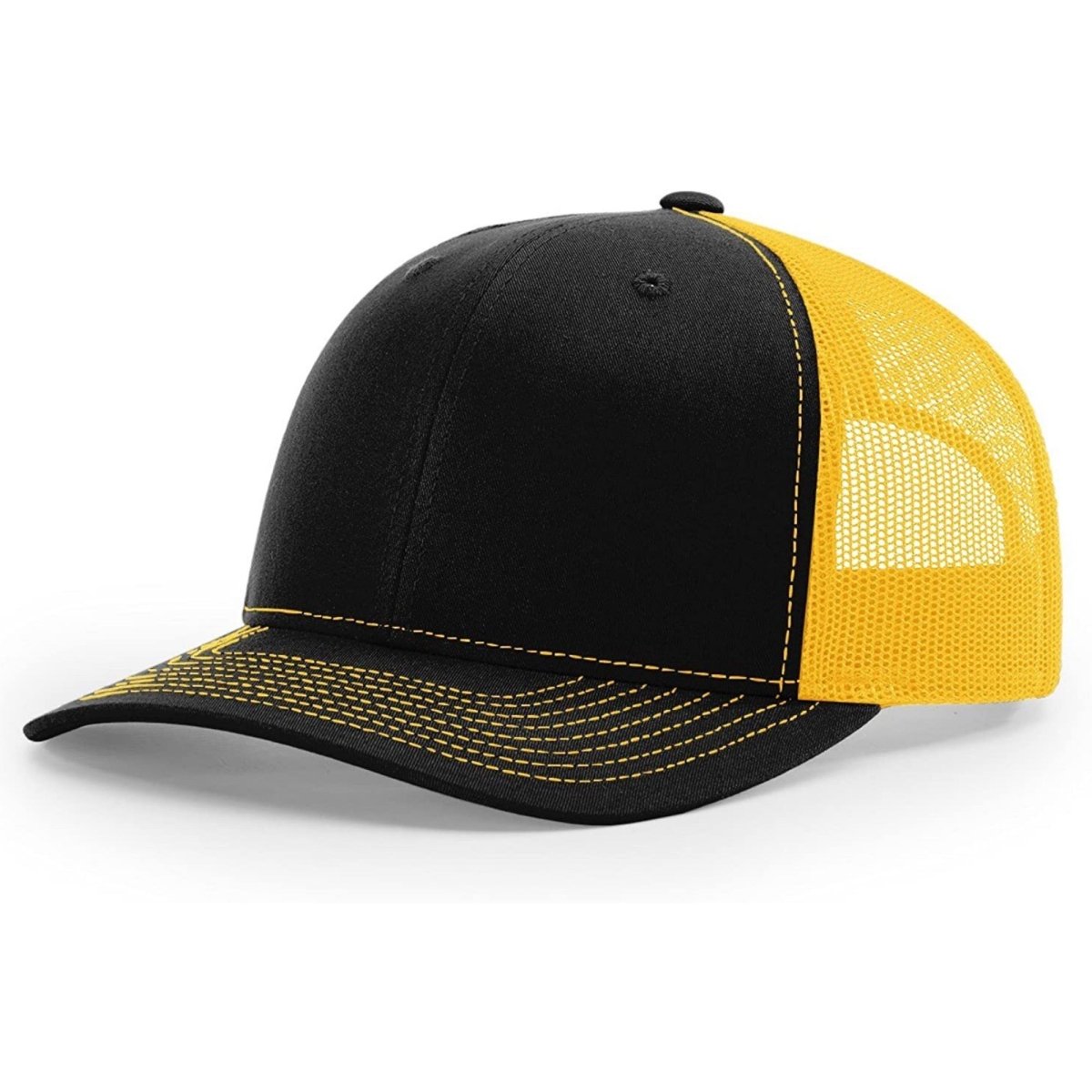 Patriot Edition Richardson 112 trucker with PVC patches in Black/Gold - The Luua Company