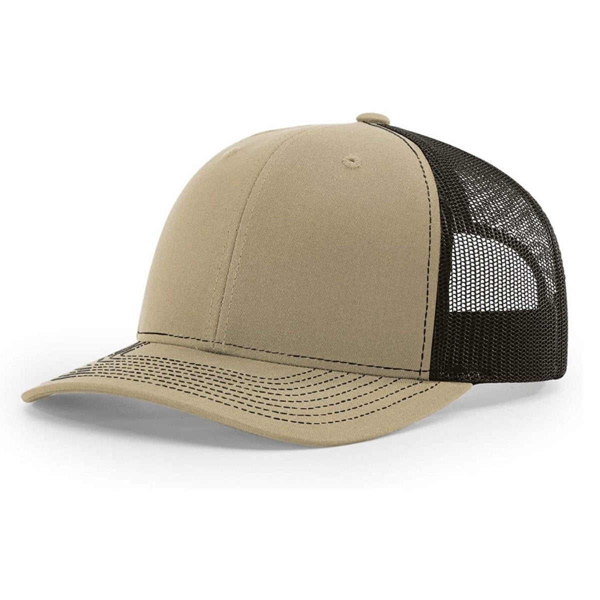 Patriot Edition Richardson 112 trucker with PVC patches in Khaki/Coffee - The Luua Company