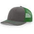 Patriot Edition Richardson 112 trucker with PVC patches in Charcoal/Kelly - The Luua Company