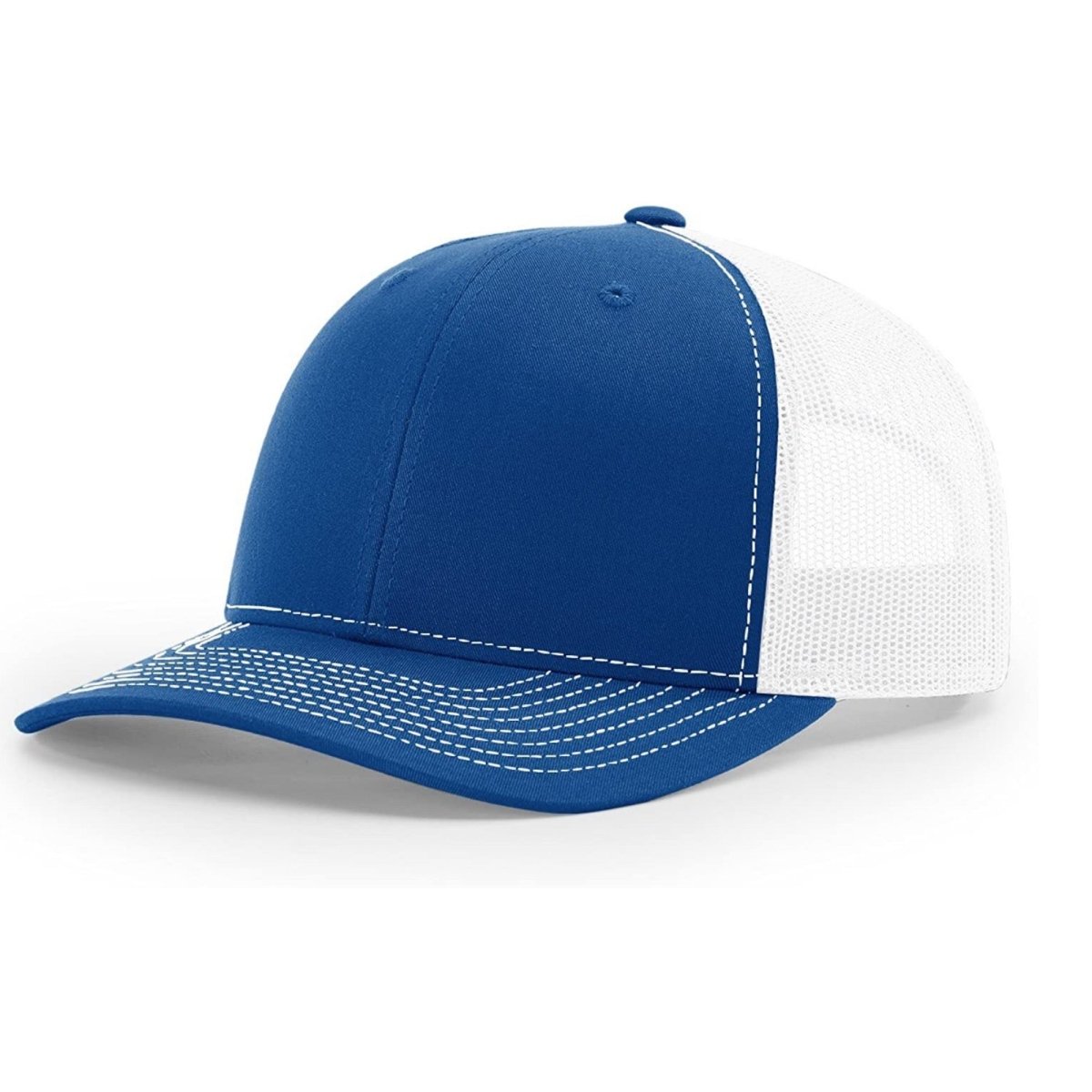 Patriot Edition Richardson 112 trucker with PVC patches in Royal/White - The Luua Company