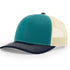 Patriot Edition Richardson 112 trucker with PVC patches in blue teal/birch/navy - The Luua Company