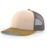 Patriot Edition Richardson 112 trucker with PVC patches in mink beige/charcoal/amber gold - The Luua Company