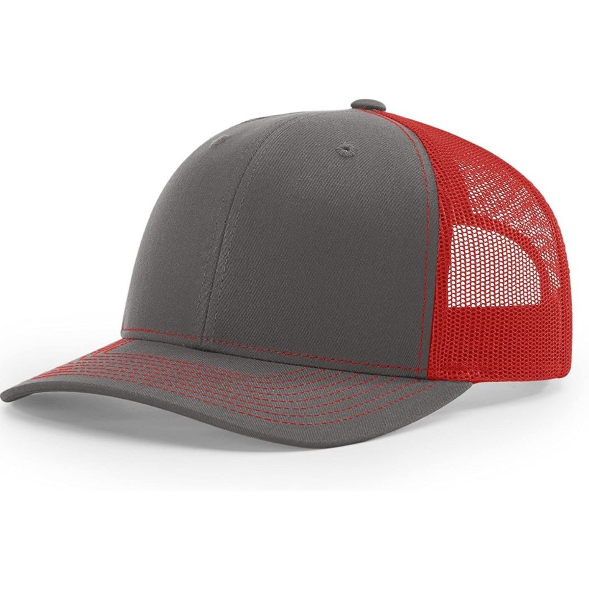Patriot Edition Richardson 112 trucker with PVC patches in Charcoal/Red - The Luua Company