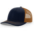 Patriot Edition Richardson 112 trucker with PVC patches in navy/caramel - The Luua Company