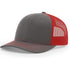 Patriot Edition Richardson 112 trucker with PVC patches in Charcoal/Red - The Luua Company