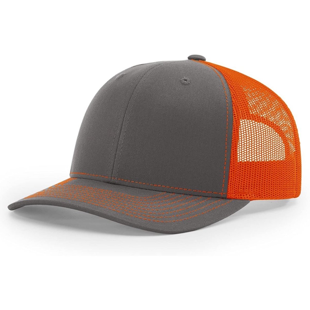 Patriot Edition Richardson 112 trucker with PVC patches in Charcoal/Orange - The Luua Company