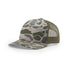 Custom Richardson 112PFP Leather Patch Hat | 5-Panel Camo Trucker in Marsh Duck Camo/ Loden - The Luua Company