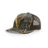 Custom Richardson 112PFP Leather Patch Hat | 5-Panel Camo Trucker in Mossy Oak Habitat/ Brown - The Luua Company