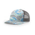 Custom Richardson 112PFP Leather Patch Hat | 5-Panel Camo Trucker in Saltwater Duck Camo/ Charcoal - The Luua Company